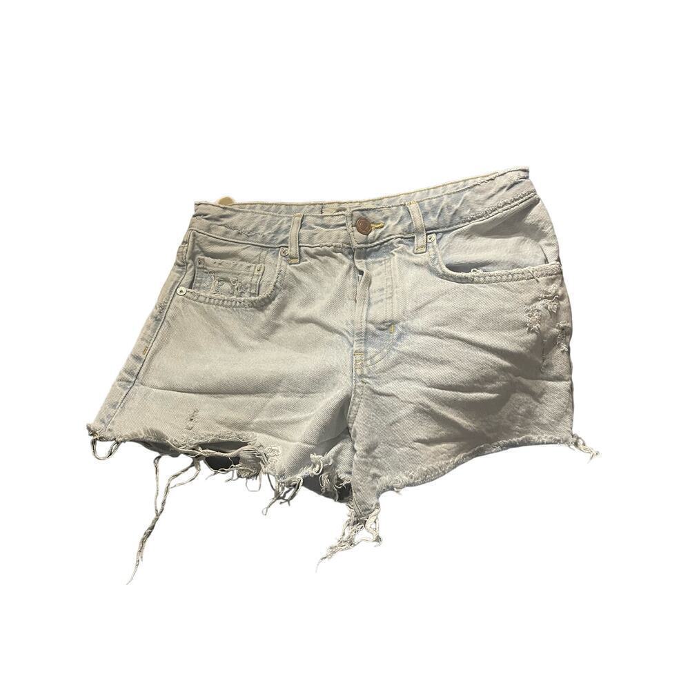 We the free by free people light wash Jean cut off shorts with button fly